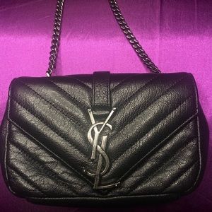 FIRM ON PRICE - Saint Laurent Monogram Classic Baby Chain Bag - Blue Crossbody.